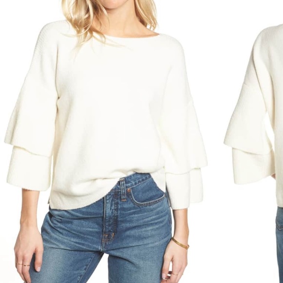 Madewell Sweaters - MADEWELL TIER SLEEVE COZIEST YARN SWEATER SMALL